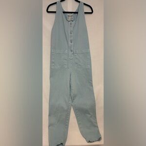 Jungmaven Button Front Denim Jumpsuit American Made Hemp Organic Cotton Size S